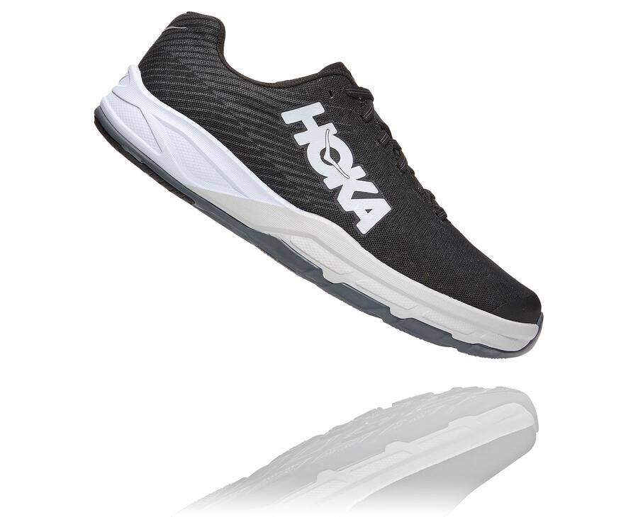 Hoka One One Evo Carbon Rocket Löparskor Herr - Svarta/Vita - EMGSU-9830